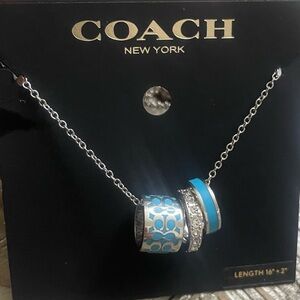 Coach Signature Enamel Rondell Necklace